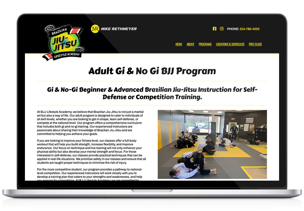 BjjLA interior page template design