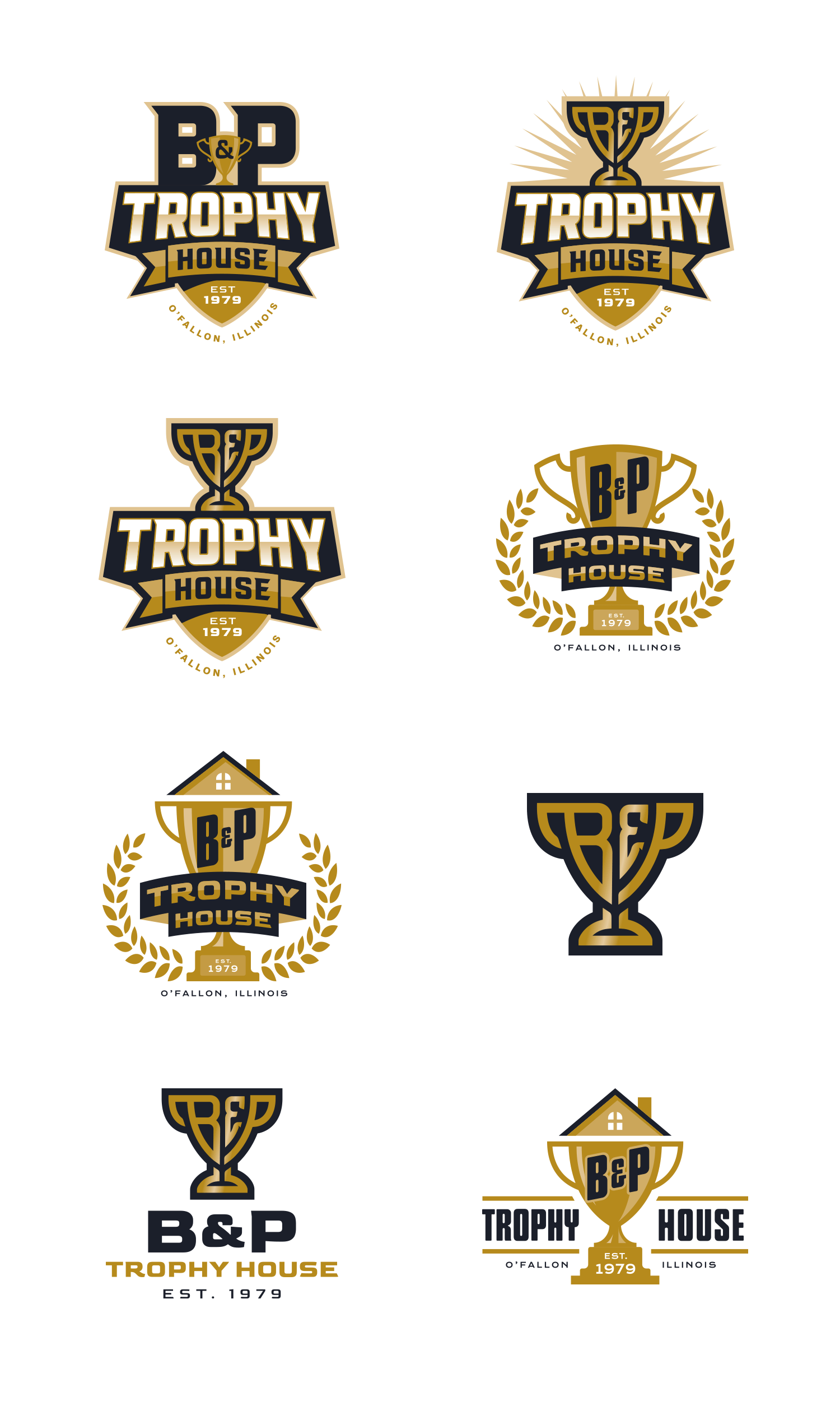 B&P logo design explorations