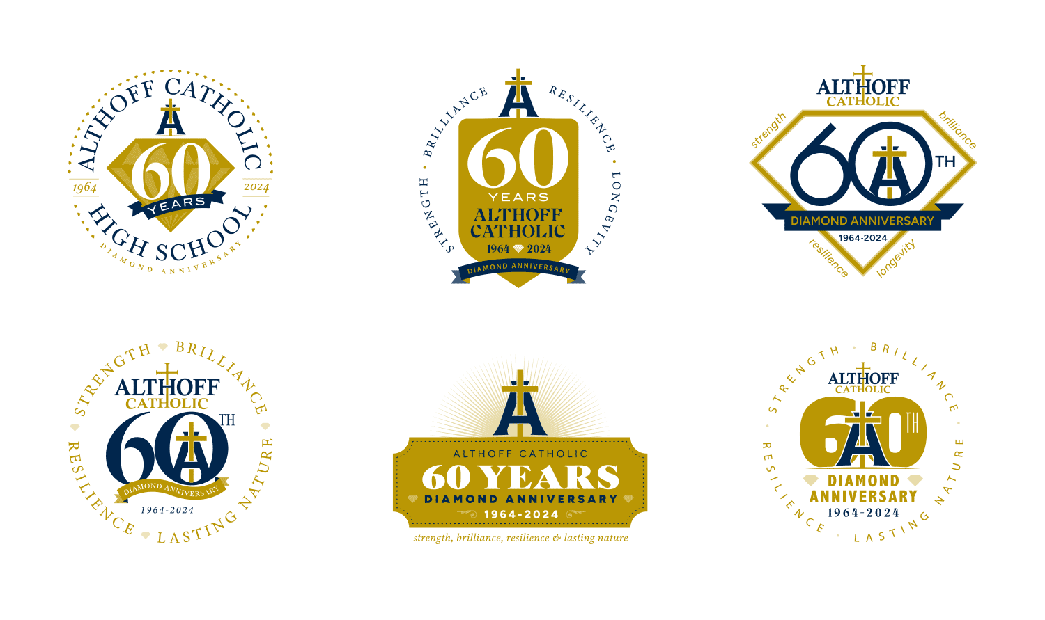 ACHS 60th anniversary logo design explorations