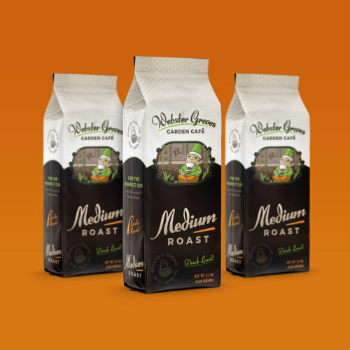 Webster Groves Medium Roast Coffee Packaginga