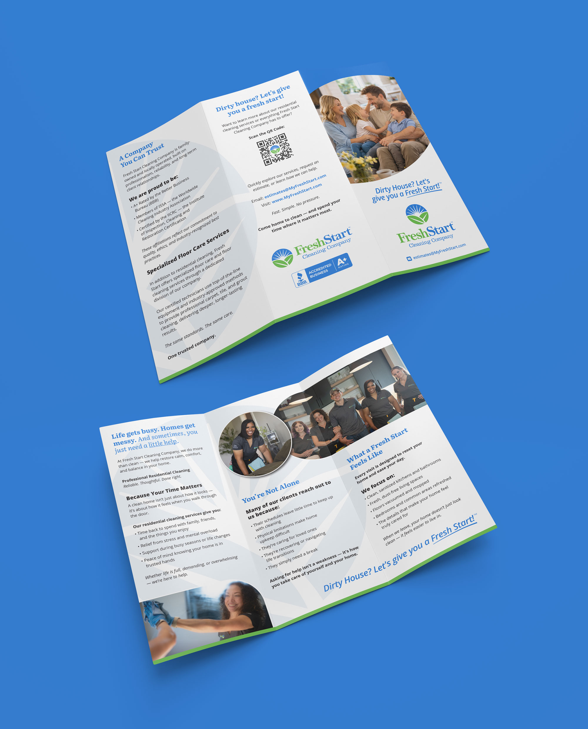 Fresh Start Cleaning Trifold Design