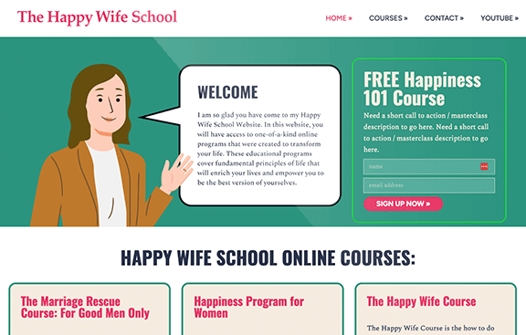 Happy Wife website thumbnail