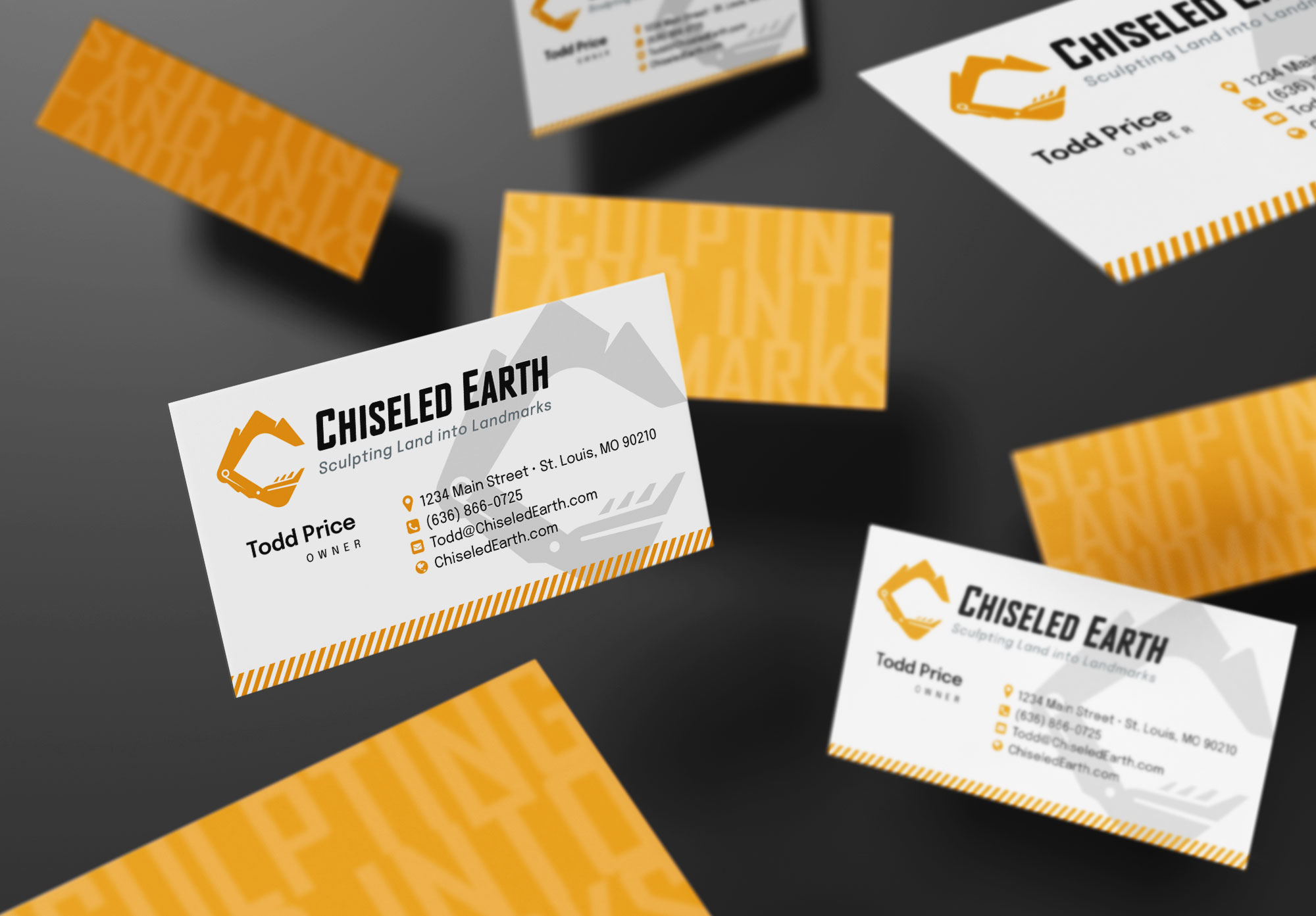 CE business card design branding