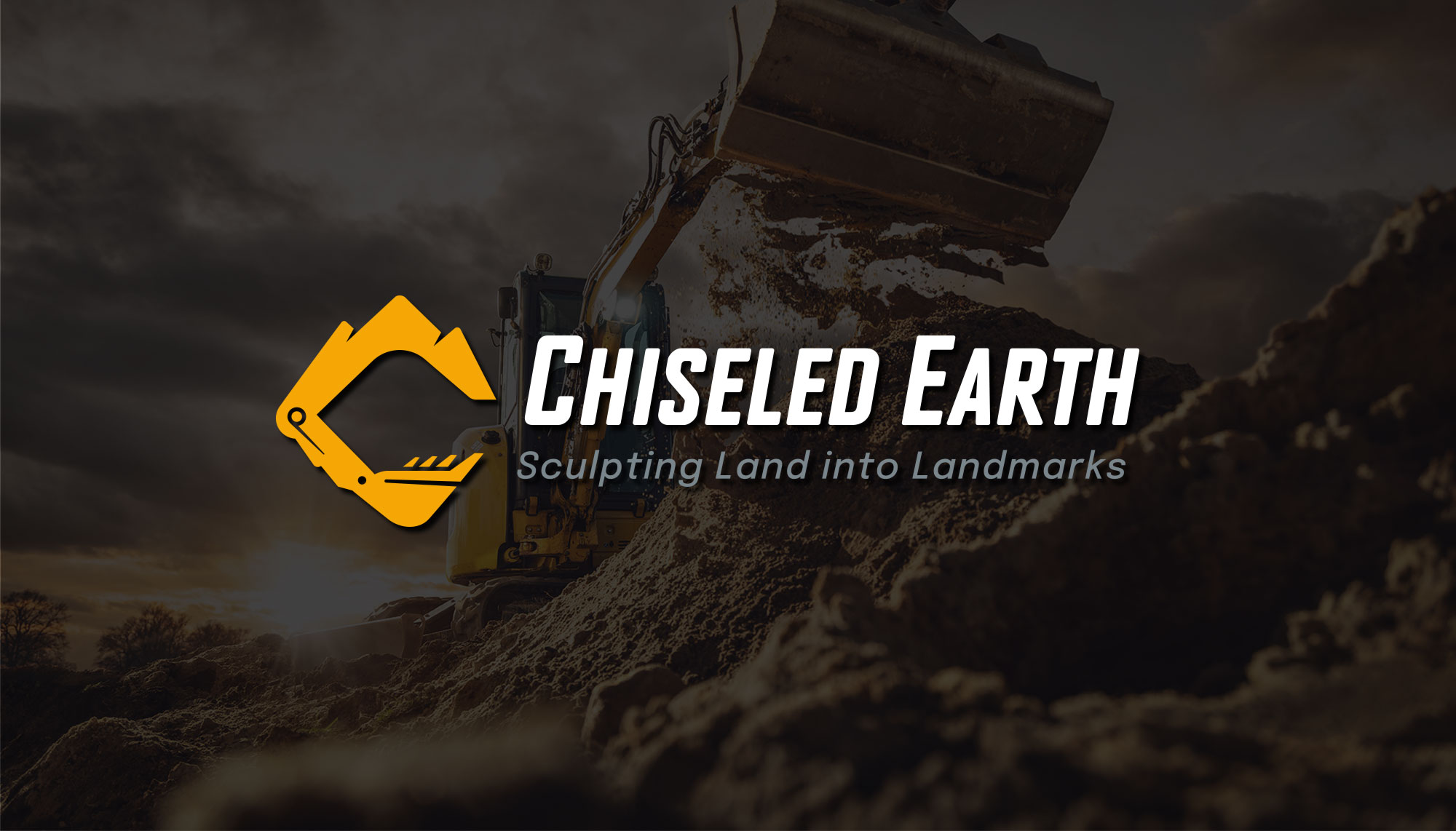 Chiseled Earth horizontal logo design