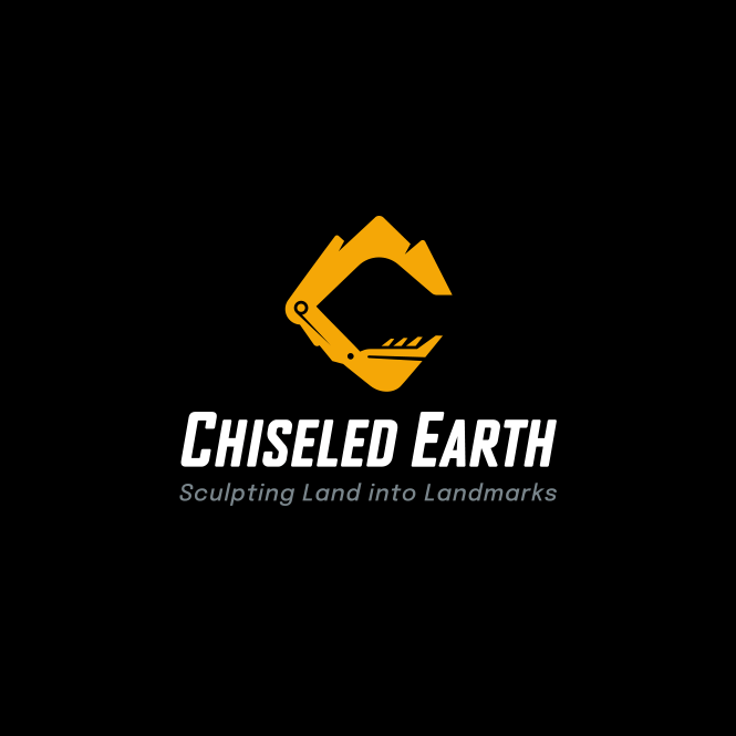 Chiseled Earth logo on Black BG