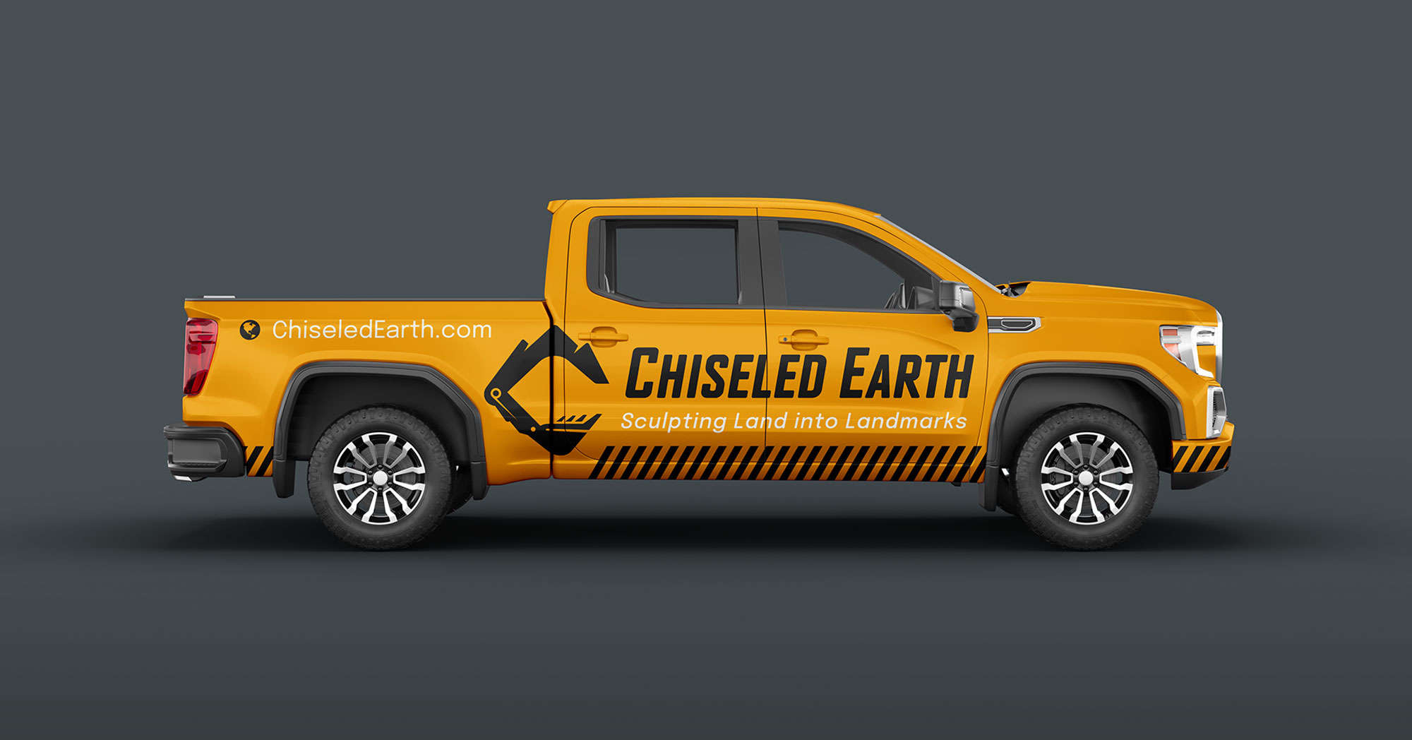 CE vehicle wrap design yellow