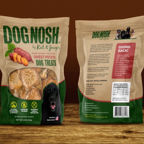 Dog treat package design