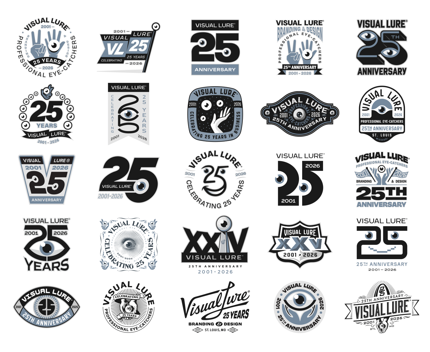 All 25th Anniversary Logos for Visual Lure