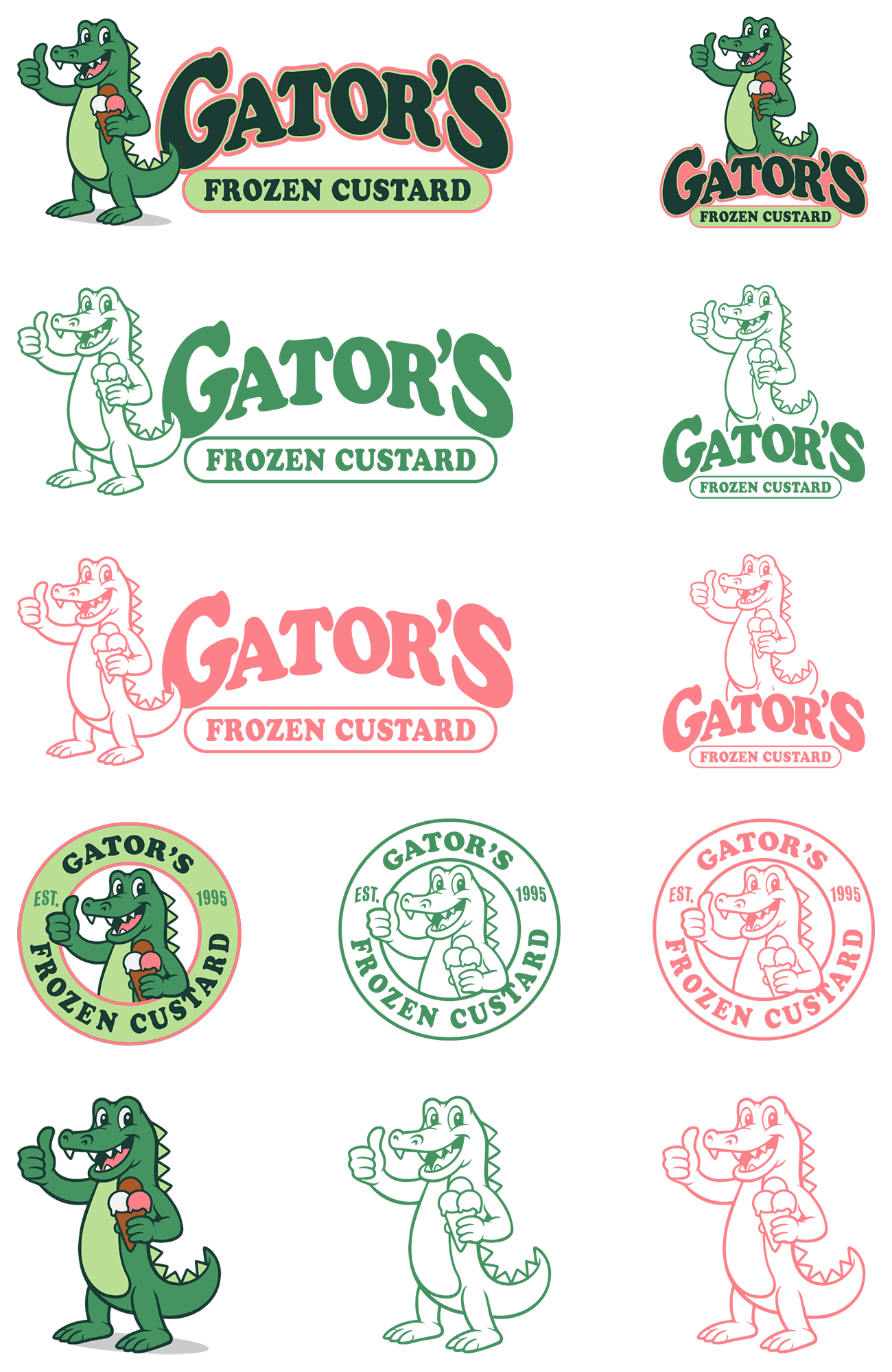 Gators all logo lockups