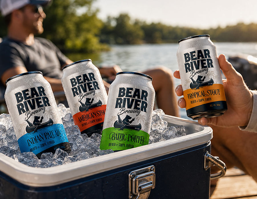 Bear River Brewing Branding Design Package