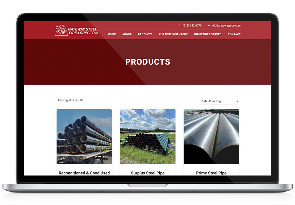 Gateway Pipe web design
