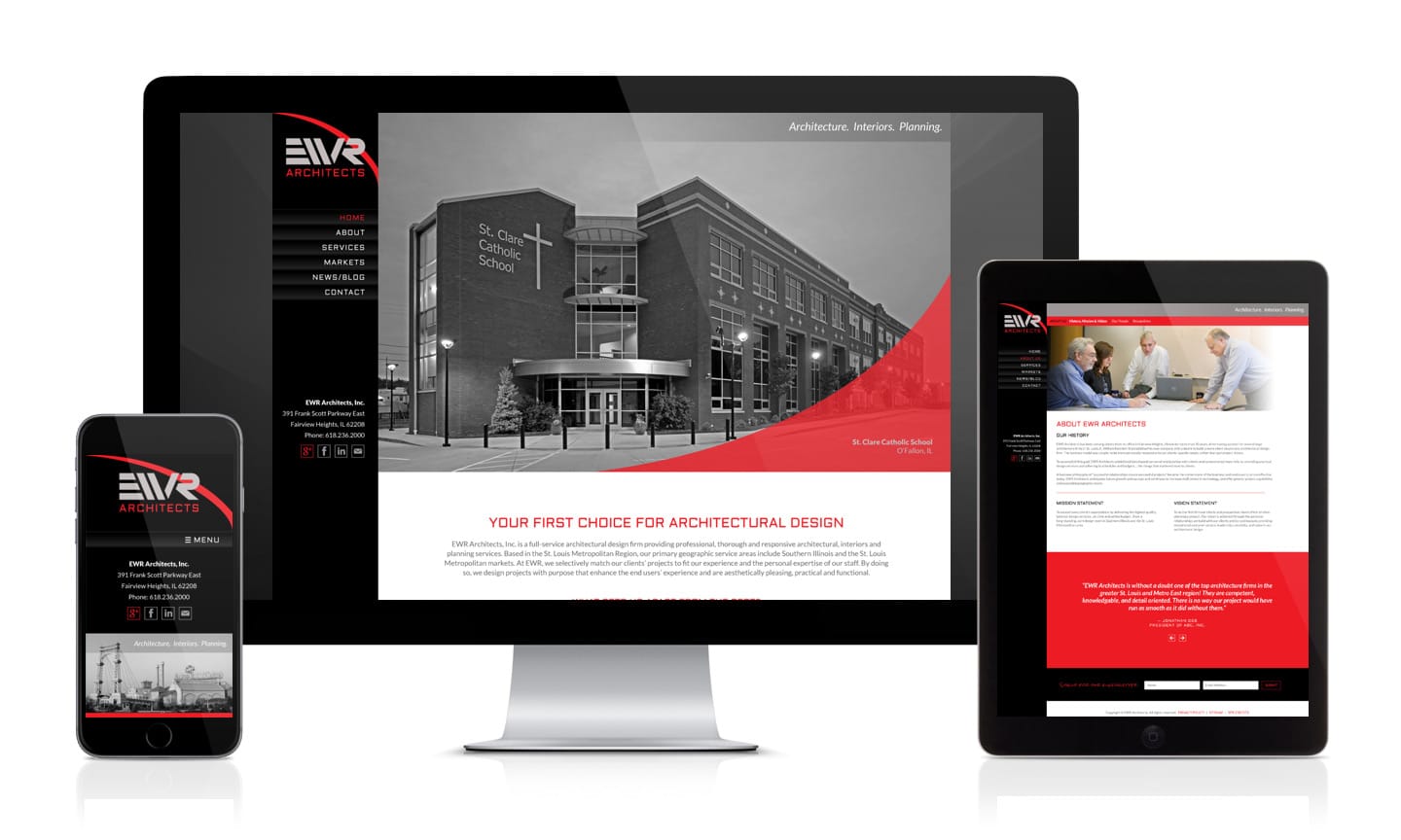 Custom WordPress Website Design for EWR Architects by Visual Lure